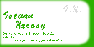 istvan marosy business card